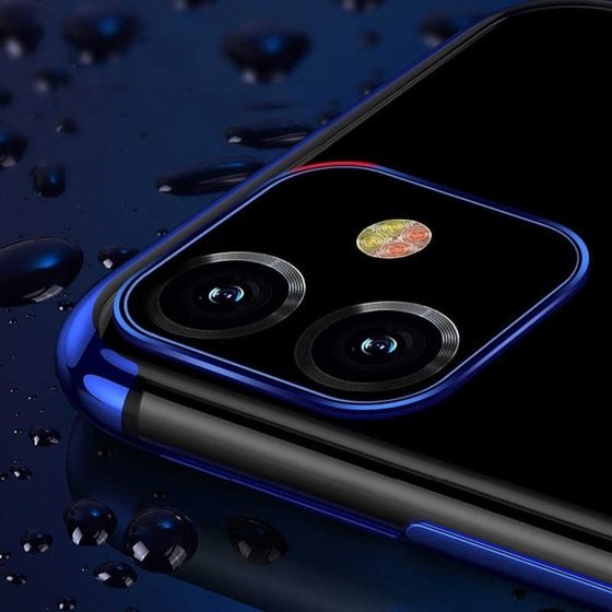 iPhone 11 Pro Kamera Korumalı Köşeleri Renkli Şeffaf Kılıf