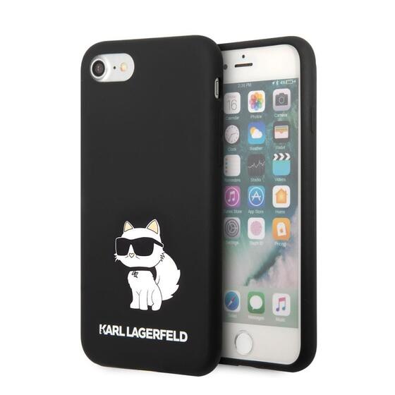 Apple iPhone 8 Kılıf Karl Lagerfeld Silikon Choupette Dizayn Kapak