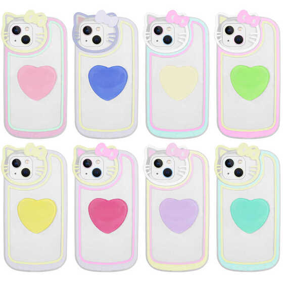 Apple iPhone 13 Kılıf Hello Kitty Tasarım Silikon