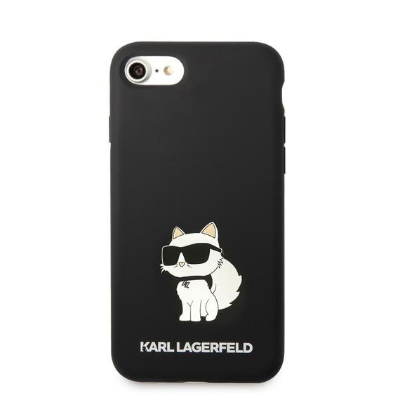 Apple iPhone SE 2022 Kılıf Karl Lagerfeld Silikon Choupette Dizayn Kapak