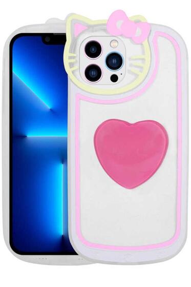 Apple iPhone 13 Pro Max Kılıf Hello Kitty Tasarım Silikon