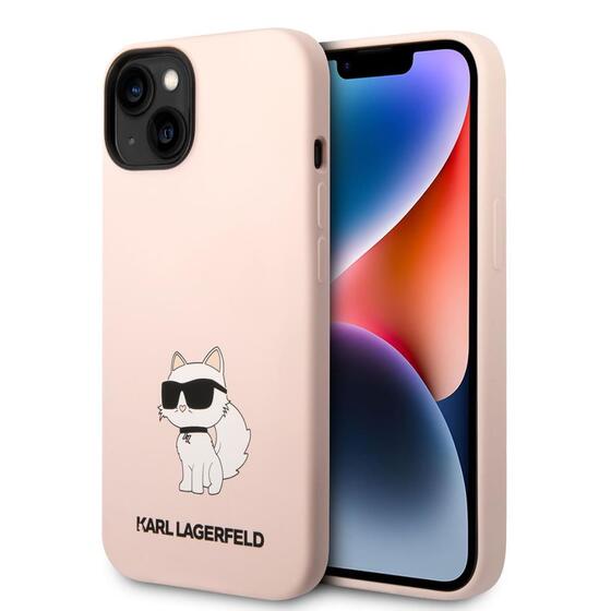 Apple iPhone 14 Kılıf Karl Lagerfeld Silikon Choupette Dizayn Kapak