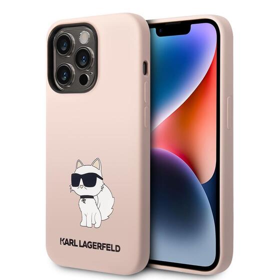 Apple iPhone 14 Pro Max Kılıf Karl Lagerfeld Silikon Choupette Dizayn Kapak