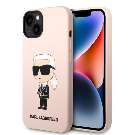 Apple iPhone 14 Kılıf Karl Lagerfeld Silikon Karl Dizayn Kapak