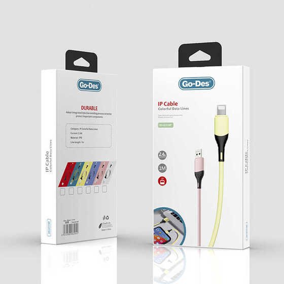 Go Des GD-UC519 Lightning USB Kablo 2.4A Şarj Kablosu 100 cm Data Kablo