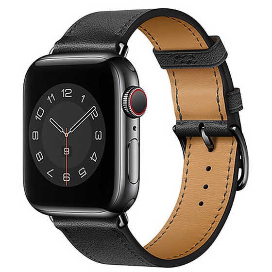 Apple Watch 38mm Wiwu Attleage Watchband Hakiki Deri Saat Kordon Kayış Bileklik