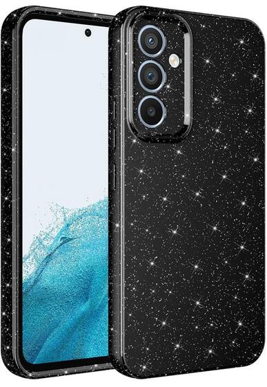 Galaxy A14 Kılıf Kamera Korumalı Simli Parıltılı Lüks Silikon