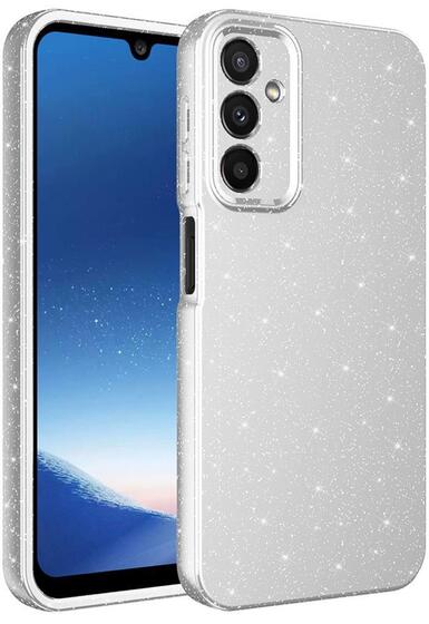 Galaxy A24 Kılıf Kamera Korumalı Simli Parıltılı Lüks Silikon