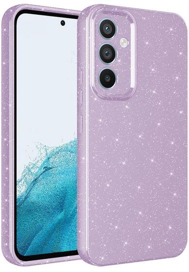 Galaxy A34 Kılıf Kamera Korumalı Simli Parıltılı Lüks Silikon