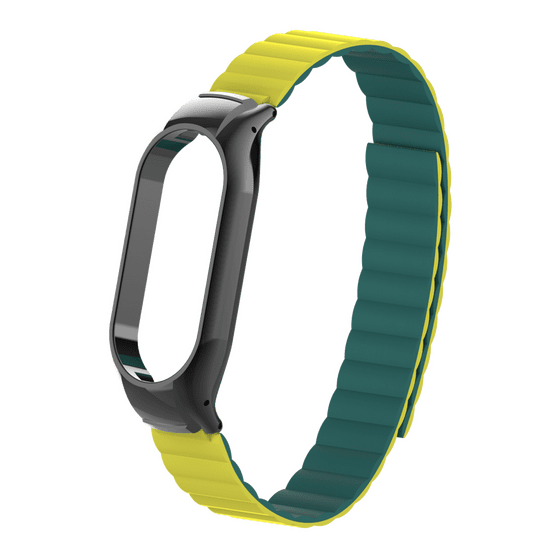 Xiaomi Mi Band 7 Uyumlu Çift Renk Tasarım Kasa ve Mıknatıslı Kordon