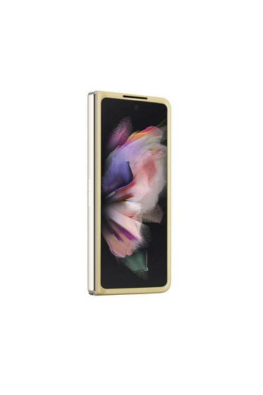 Galaxy Z Fold 5 Uyumlu Kılıf Guess Lisanslı Yazı Logolu Glitter Script Kapak Gold