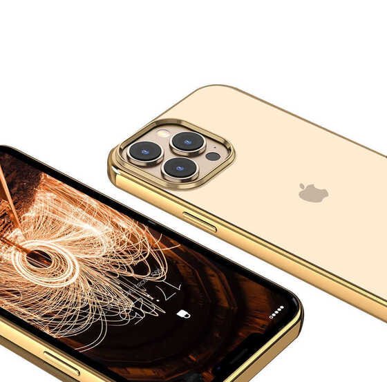 Apple iPhone 13 Pro Max Kılıf Kenarları Renkli Lüx Pixel Kapak