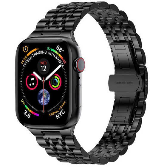 Apple Watch 38mm Wiwu Seven Beads Steel Belt Metal Saat Kordon Kayış Bileklik