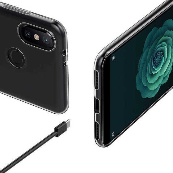 Xiaomi Mi 8 SE Kılıf İnce ve Esnek Şeffaf Süper Silikon