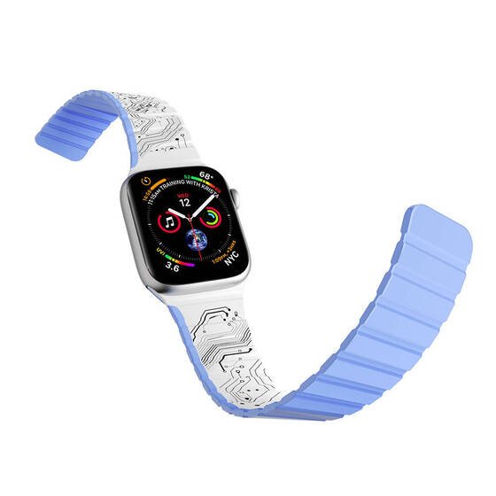 Apple Watch 40mm Kordon Youngkit Technological Magnetik Tak Çıkar Silikon Strap Kayış