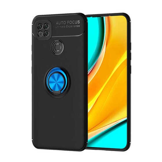 Xiaomi Redmi 9C Kılıf Yüzüklü Standlı Manyetikli Kalite Silikon