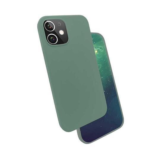 iPhone 12 / 12 Pro Kılıf Kadife İç Yüzey Wireless Destekli Silk Silikon