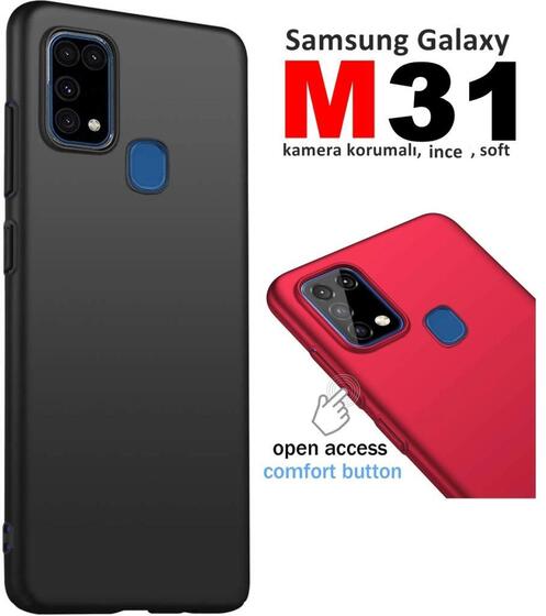 Galaxy M31 Kamera Korumalı Mat Soft Esnek Kalite Silikon Kılıf