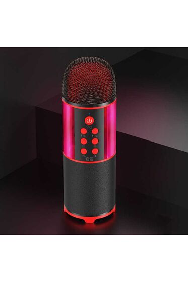 Mc12 Karaoke Mikrofon & Bluetooth Hoparlör - Ses Kaydı - Tiz / Bass / Ses / Yankı Ayarları