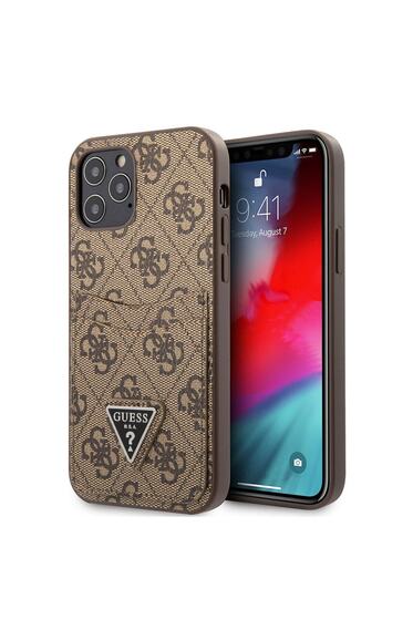 iPhone 12 Pro Uyumlu Kılıf GUESS Çift Kart Bölmeli Kapak