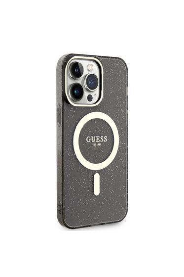 iPhone 14 Pro Uyumlu Kılıf GUESS Magsafe Şarj Özellikli Glitter Kapak