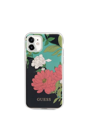 iPhone 11 Uyumlu Kılıf GUESS Çiçek Desenli Tasarım Kapak