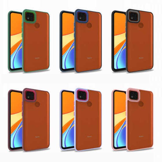 Xiaomi Redmi 9C Kılıf Kamera Korumalı Mat Renkli Silikon