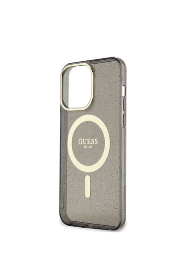 iPhone 14 Pro Max Uyumlu Kılıf GUESS Magsafe Şarj Özellikli Glitter Kapak