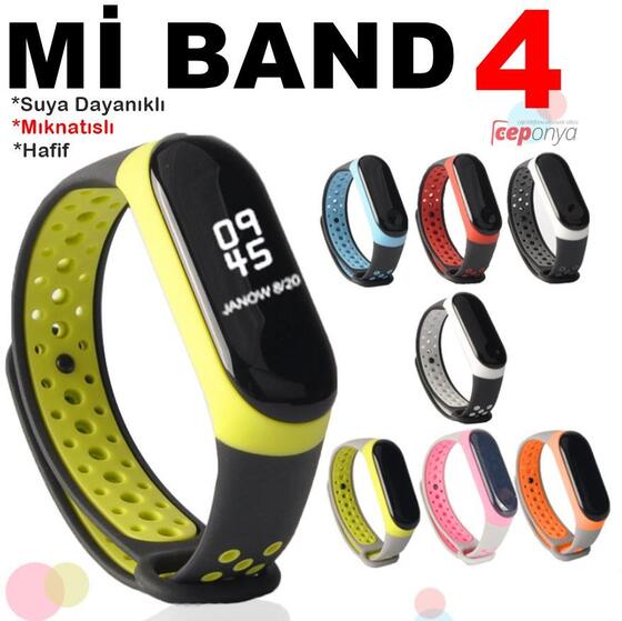 ​​Xiaomi Mi Band 4 Suya Dayanıklı Kalite Silikon Kordon Bileklik