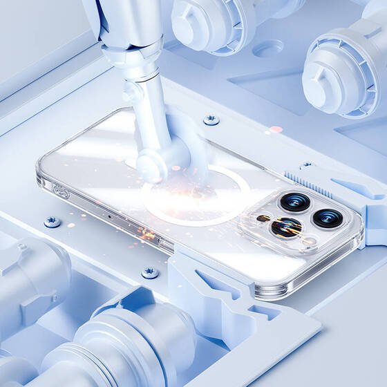 iPhone 14 Pro Uyumlu Kılıf Magsafe Şarj Özellikli Kamera Korumalı Benks Corning Glass Serisi Şeffaf