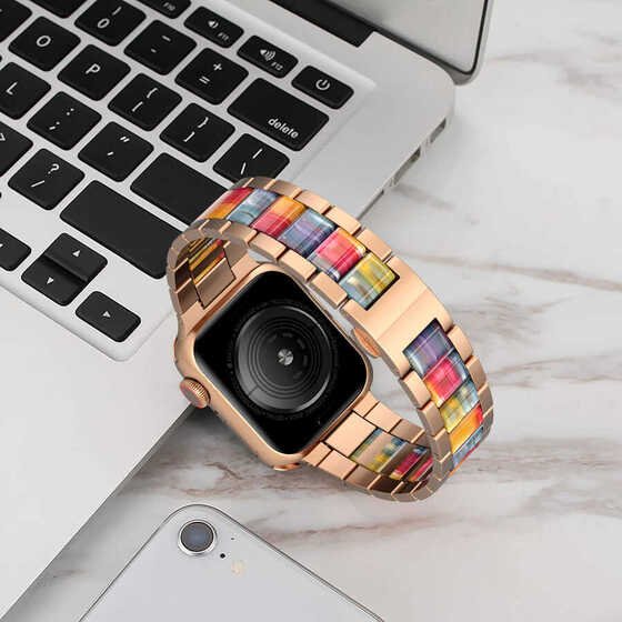 Apple Watch 42mm Wiwu Resin Steel Belt Metal Saat Kordon Kayış Bileklik