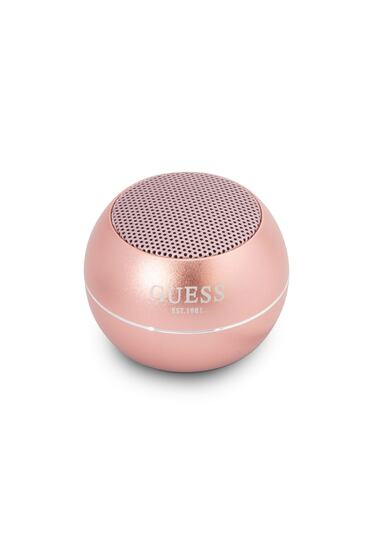 Mini Bluetooth Speaker GUESS Alüminyum Alaşım Gövde Tasarımlı Hoparlör Portable Pembe