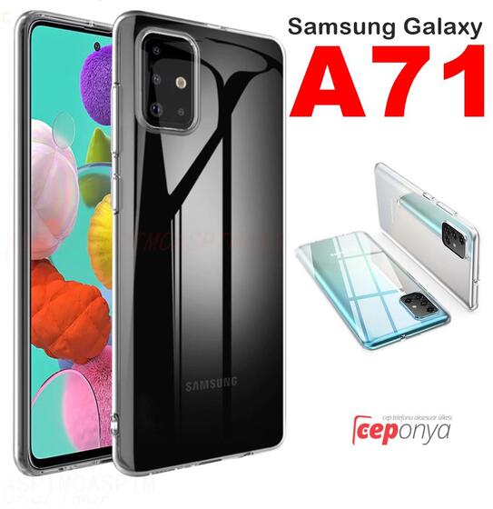 Galaxy A71 Ultra İnce Esnek Sararmaz Şeffaf Süper Silikon Kılıf