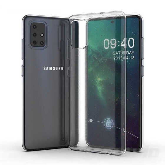 Galaxy A71 Ultra İnce Esnek Sararmaz Şeffaf Süper Silikon Kılıf