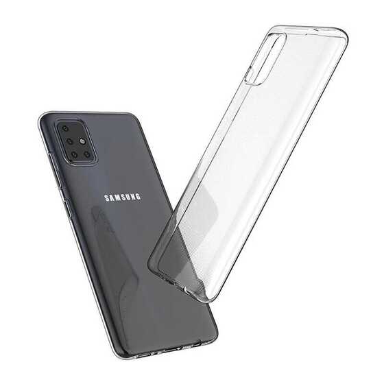 Galaxy A71 Ultra İnce Esnek Sararmaz Şeffaf Süper Silikon Kılıf