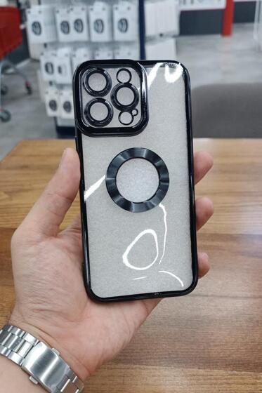 iPhone 15 Pro Max Kılıf Köşeleri Renkli Şeffaf Kamera Korumalı Silikon Luxury Kapak