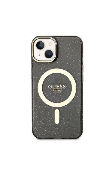 iPhone 14 Plus Uyumlu Kılıf GUESS Magsafe Şarj Özellikli Glitter Kapak