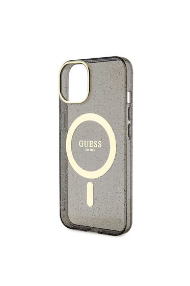 iPhone 14 Plus Uyumlu Kılıf GUESS Magsafe Şarj Özellikli Glitter Kapak