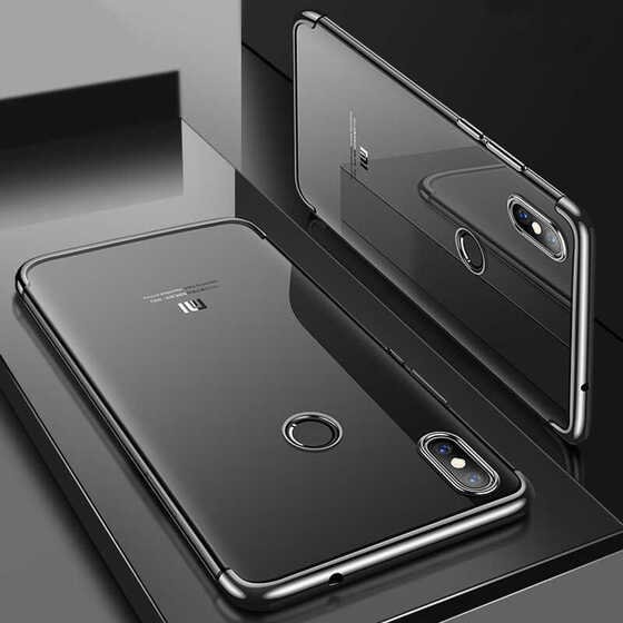 Xiaomi Redmi Note 5 Pro Kılıf İnce Köşeleri Renkli Şeffaf Silikon