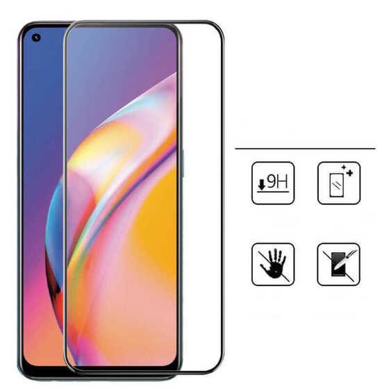 Oppo Reno 5 Lite Kenarları Kırılmaya Dayanıklı Cam Ekran Koruyucu