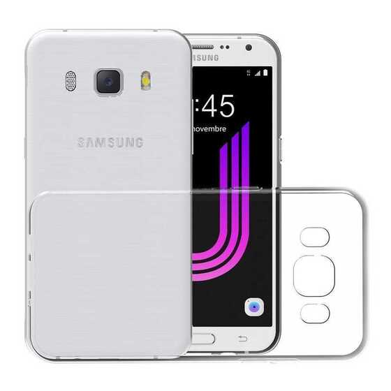 Galaxy J7 Kılıf İnce ve Esnek Şeffaf Süper Silikon