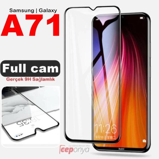 Galaxy A71 Zore Kenarları Kırılmaya Dayanıklı Cam Ekran Koruyucu