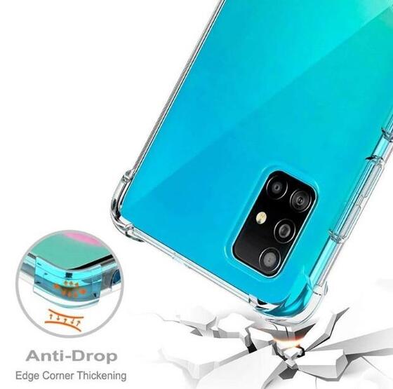 Samsung Galaxy A51 Köşeleri Airbagli Anti Şok Şeffaf Kılıf