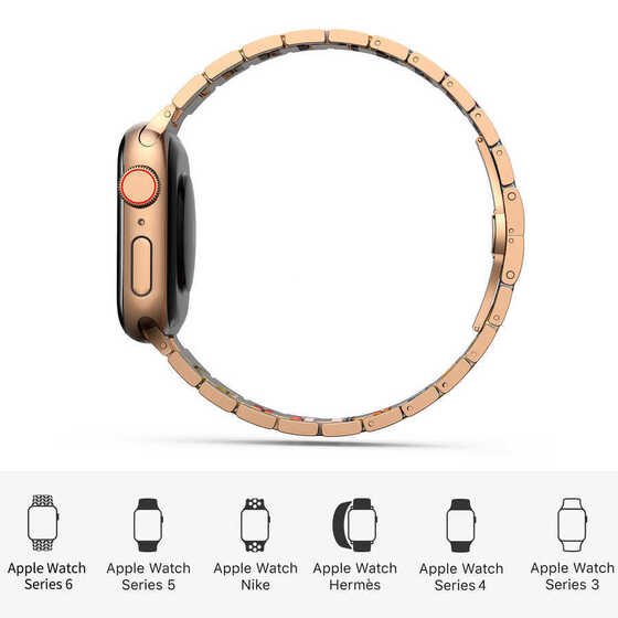 Apple Watch 44mm Wiwu Resin Steel Belt Metal Saat Kordon Kayış Bileklik