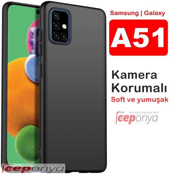 Galaxy A51 Kamera Korumalı Kaliteli Mat Soft Esnek Silikon Kılıf