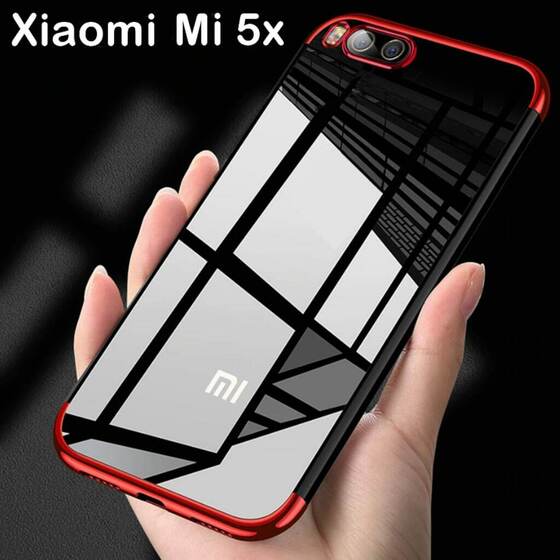 Xiaomi Mi 5x / A1 İnce Köşeleri Renkli Şeffaf Kaliteli Kılıf