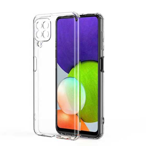 Galaxy M32 Kılıf  İnce ve Esnek Şeffaf Süper Silikon