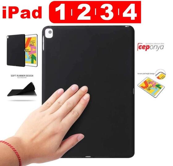 Apple iPad 1 2 3 4 Sky Mat Soft Kalite Silikon Tablet Kılıf