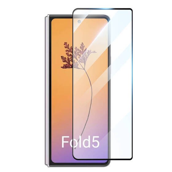 Galaxy Z Fold 5 Kenarları Ekstra Korumalı Tam Kaplayan Cam Ekran Koruyucu