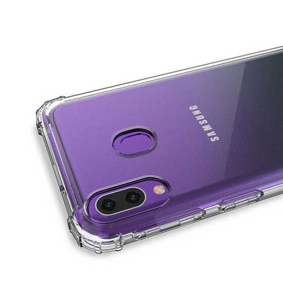 Galaxy A20 Köşeleri Airbagli Ultra Koruma Anti Şok Şeffaf Kılıf